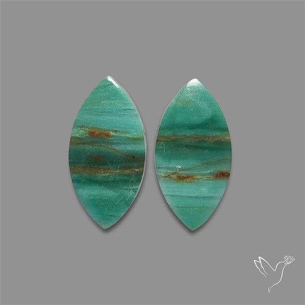 Gary Green Jasper Larsonite Pair