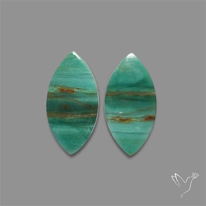 Gary Green Jasper Larsonite Pair