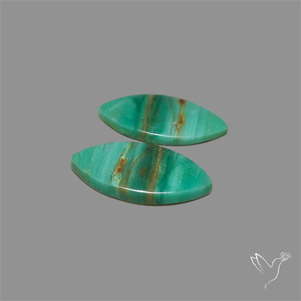 Gary Green Jasper Larsonite Pair