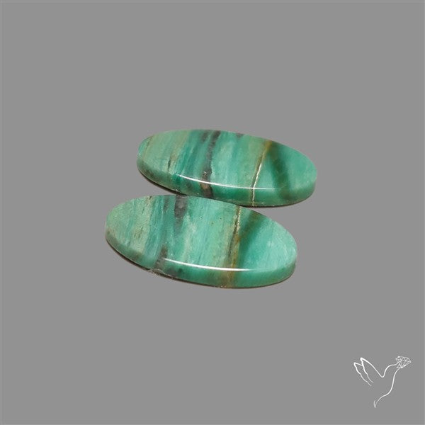 Gary Green Jasper Larsonite Pair