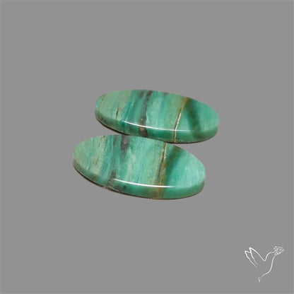 Gary Green Jasper Larsonite Pair