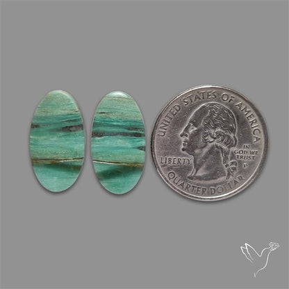 Gary Green Jasper Larsonite Pair