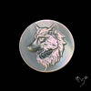 Mother Of Pearl Wolf Head Carving