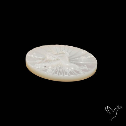 Mother Of Pearl Unicorn Carving