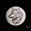 Mother Of Pearl Wolf Head Carving