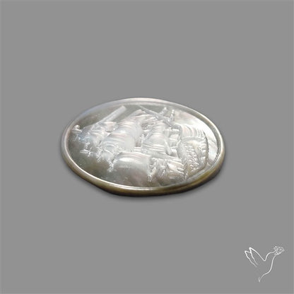 Mother Of Pearl Ship Carving