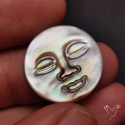 Mother Of Pearl Moonface Carving