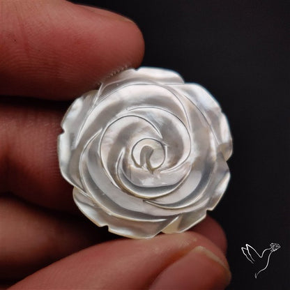 Mother Of Pearl Flower Carving