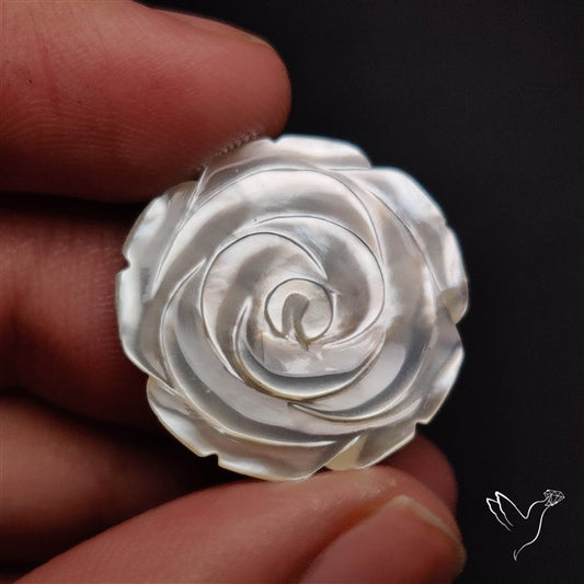 Mother Of Pearl Flower Carving
