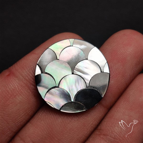 Tahitian Mother Of Pearl Carving Inlay