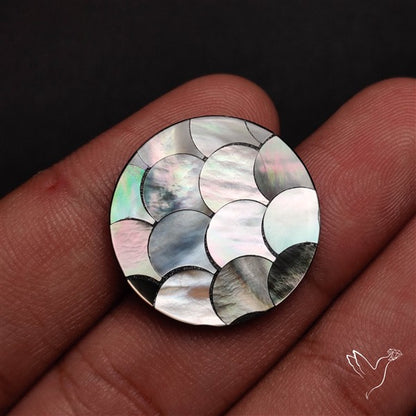 Tahitian Mother Of Pearl Carving Inlay