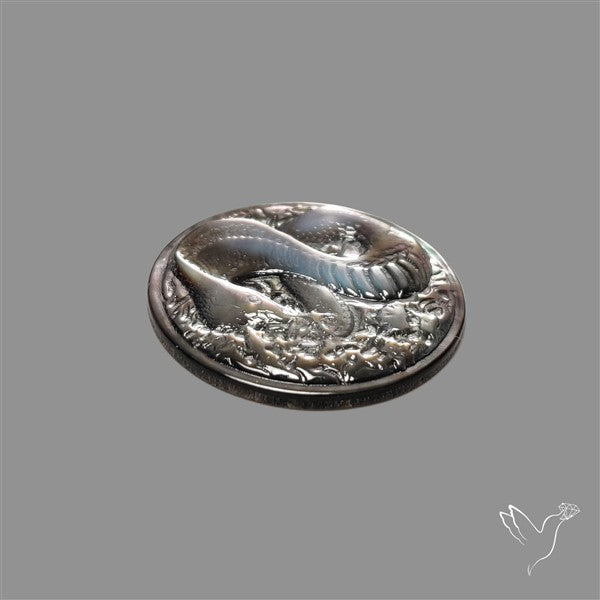 Tahitian Mother Of Pearl Snake Carving