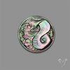 Tahitian Mother Of Pearl Snake Carving