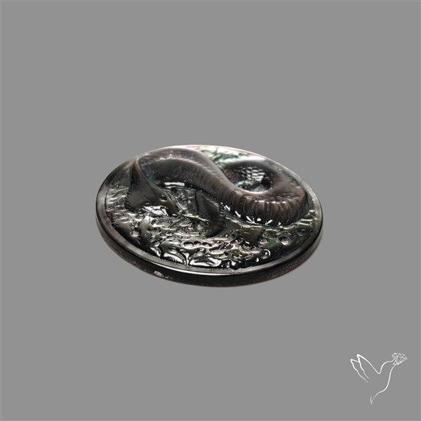 Tahitian Mother Of Pearl Snake Carving