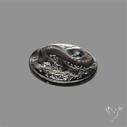 Tahitian Mother Of Pearl Snake Carving