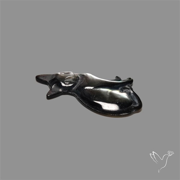Tahitian Mother Of Pearl Cat Carving