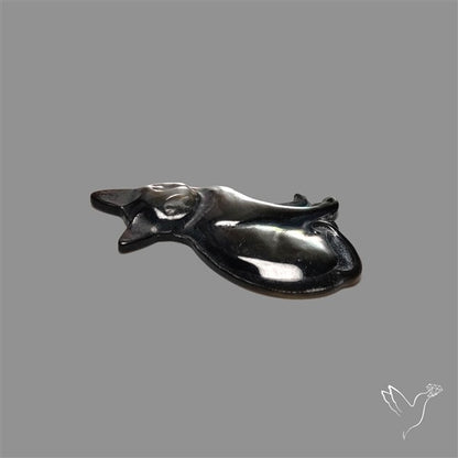 Tahitian Mother Of Pearl Cat Carving