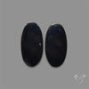 Black Tourmaline Cabochon Pair