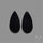 Black Tourmaline Cabochon Pair