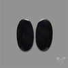 Black Tourmaline Cabochon Pair