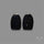 Black Tourmaline Cabochon Pair
