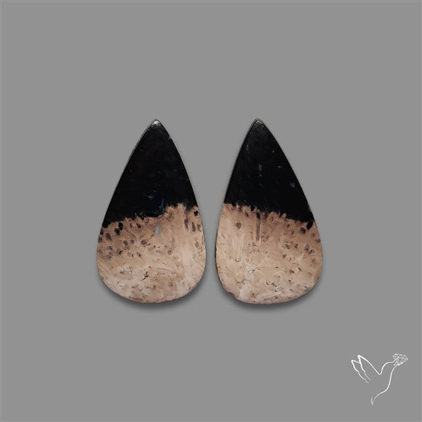 Indonesian Palmroot Agate Pair
