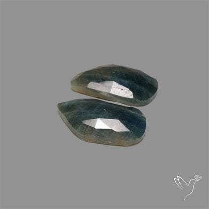 Rose Cut Sapphire Pair
