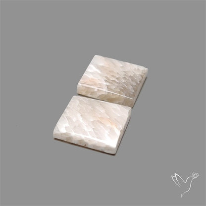 White Scolecite Pair