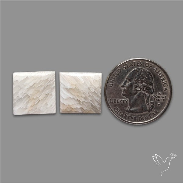 White Scolecite Pair