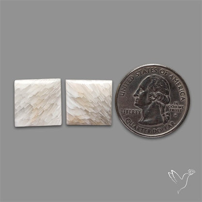 White Scolecite Pair
