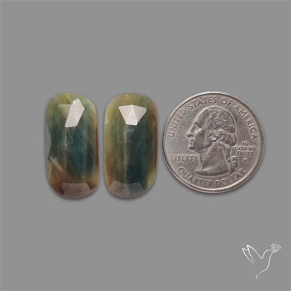 Rose Cut Sapphire Pair
