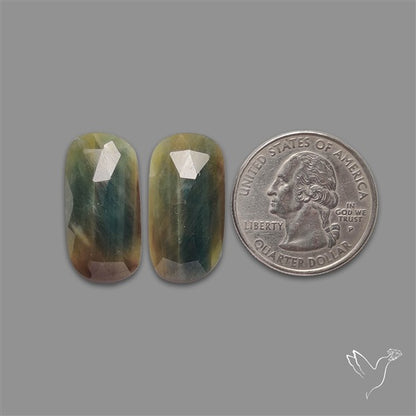 Rose Cut Sapphire Pair