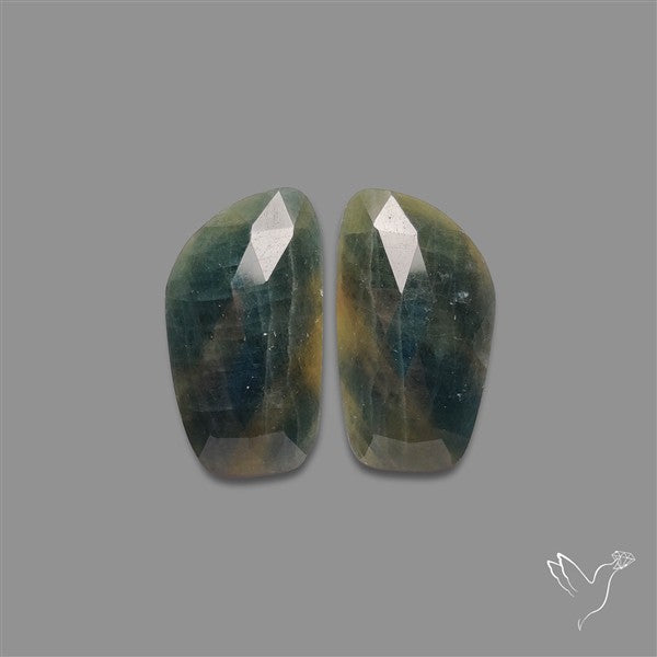 Rose Cut Sapphire Pair