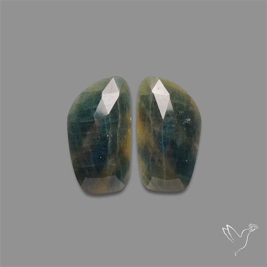 Rose Cut Sapphire Pair