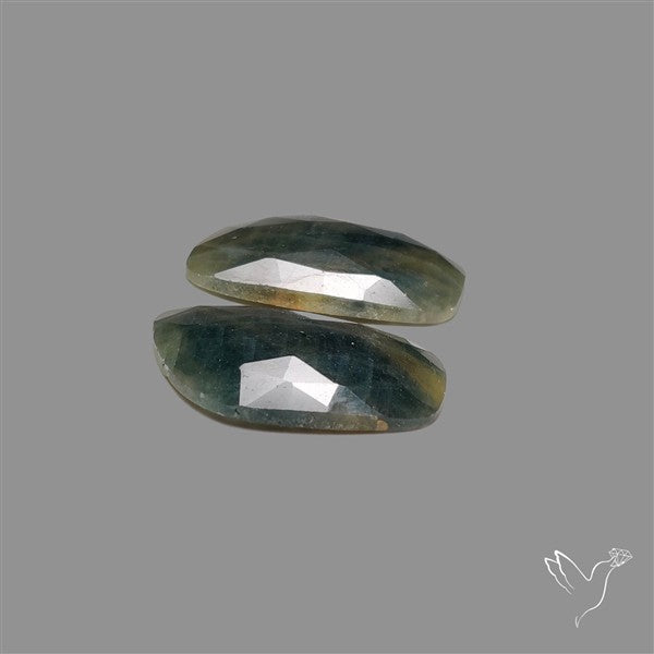 Rose Cut Sapphire Pair