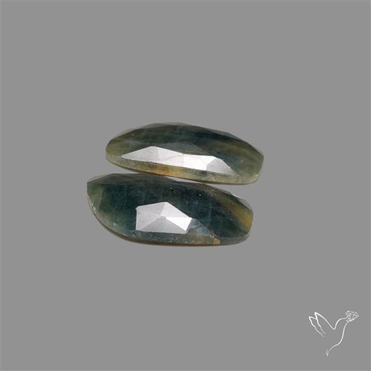 Rose Cut Sapphire Pair
