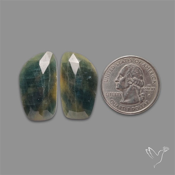Rose Cut Sapphire Pair