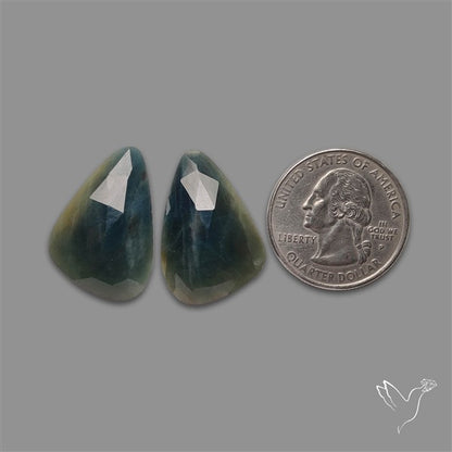 Rose Cut Sapphire Pair