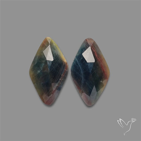 Rose Cut Sapphire Pair