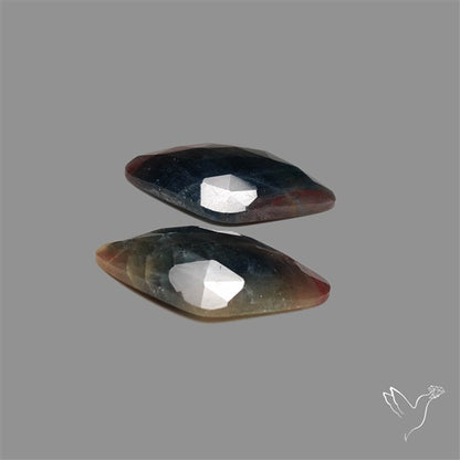 Rose Cut Sapphire Pair