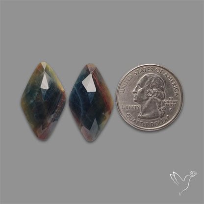 Rose Cut Sapphire Pair