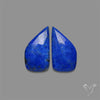 Rose Cut Lapis Lazuli Pair