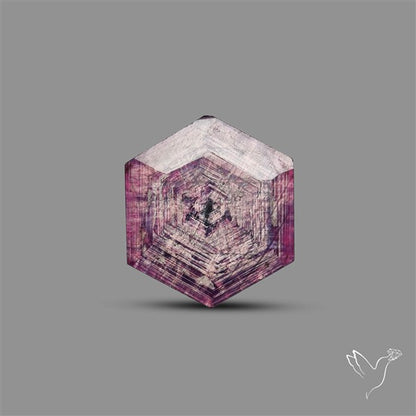 Rare Trapiche Ruby Slice Reddish Purple