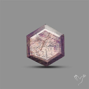 Rare Trapiche Ruby Slice Reddish Purple