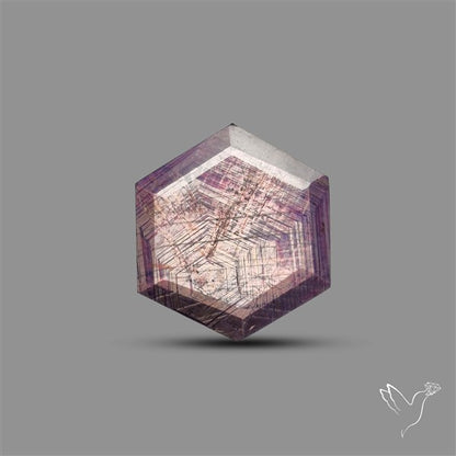 Rare Trapiche Ruby Slice Reddish Purple
