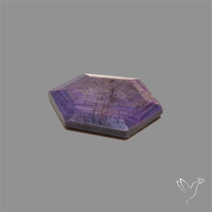 Rare Trapiche Ruby Slice Reddish Purple