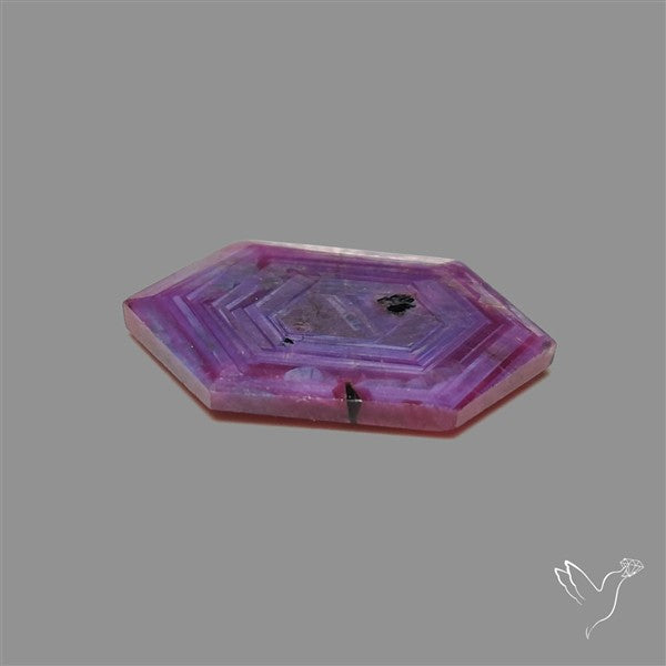 Rare Trapiche Ruby Slice Reddish Purple
