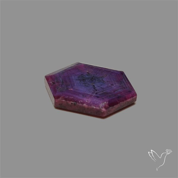 Rare Trapiche Ruby Slice Reddish Purple