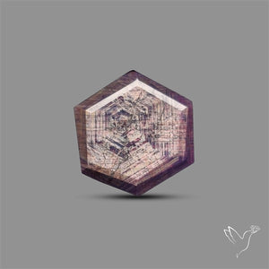 Rare Trapiche Ruby Slice Reddish Purple