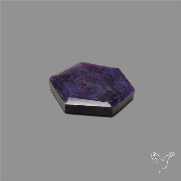 Rare Trapiche Ruby Slice Reddish Purple